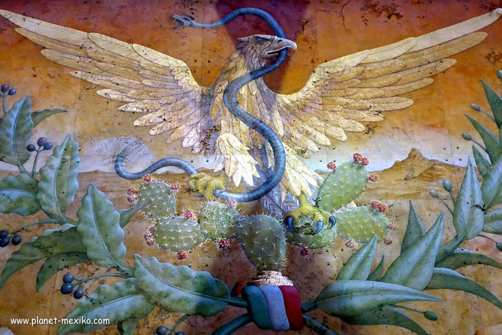 Adler, Schlange und Kaktus