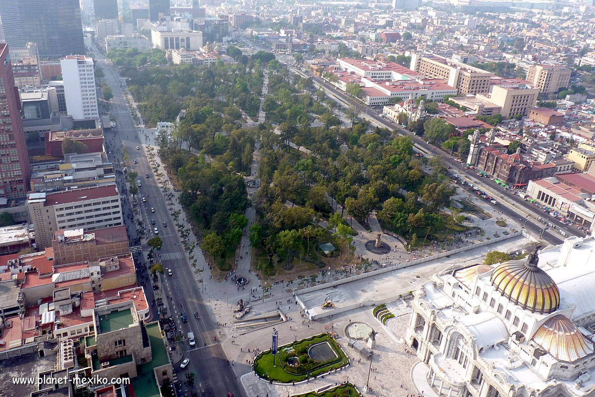 Alameda Park und Palacio Bellas Artes