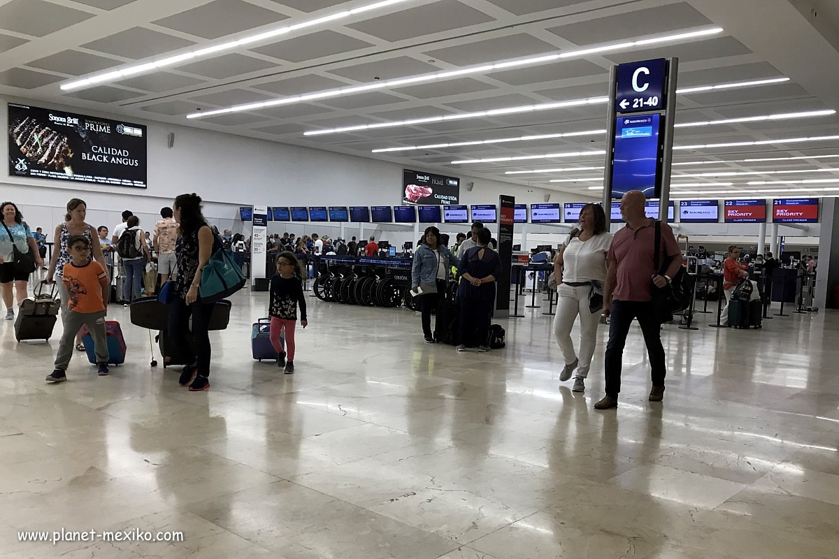 Anreise und Flug nach Cancún