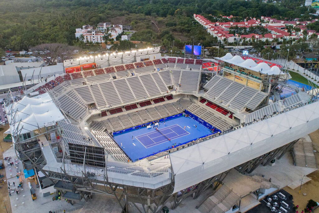 Tennis-Stadion für das ATP-Turnier in Acapulco