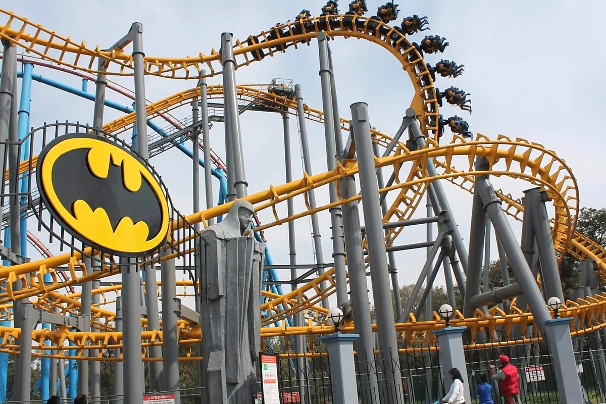 Batman Ride im Freizeitpark Six Flags