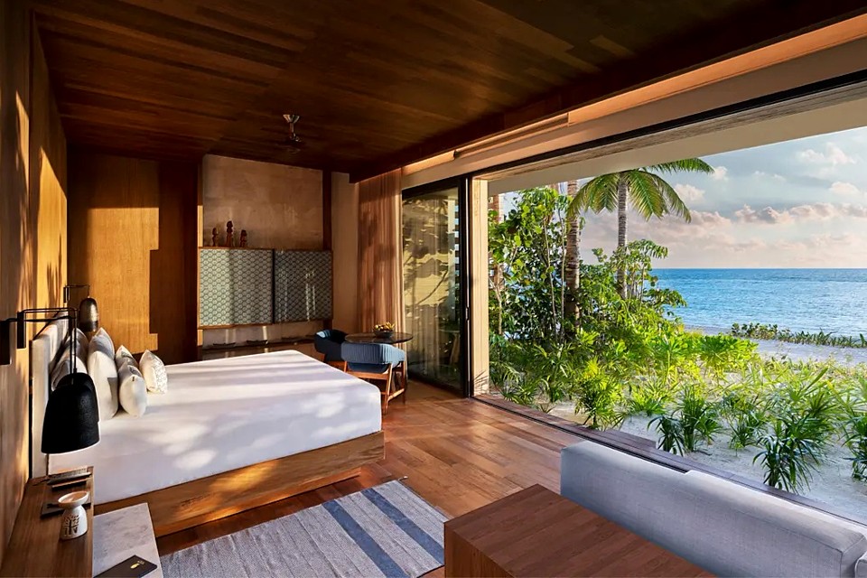 Beachfront Zimmer im Banyan Tree Mayakoba