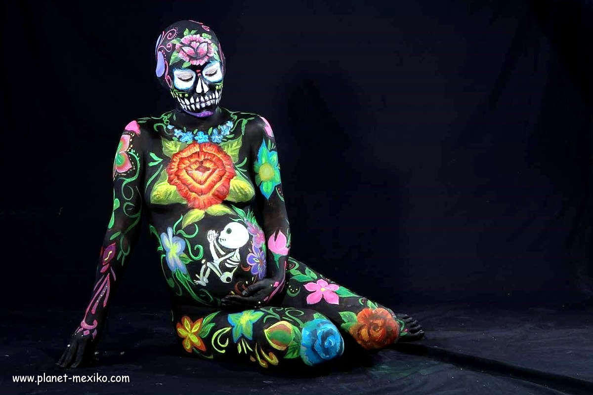 Body Painting Tag der Toten