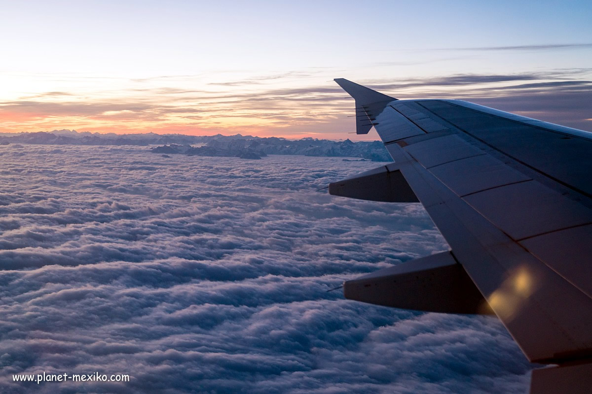 Anreise und Flug nach Mexiko