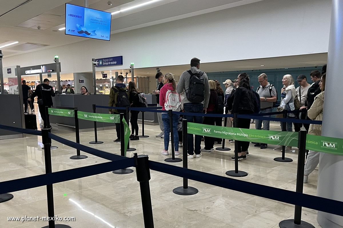 Flughafen Cancun Immigration beim Instituto Nacional Migracion