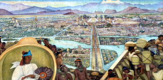 Tenochtitlán mit dem Templo Mayor
