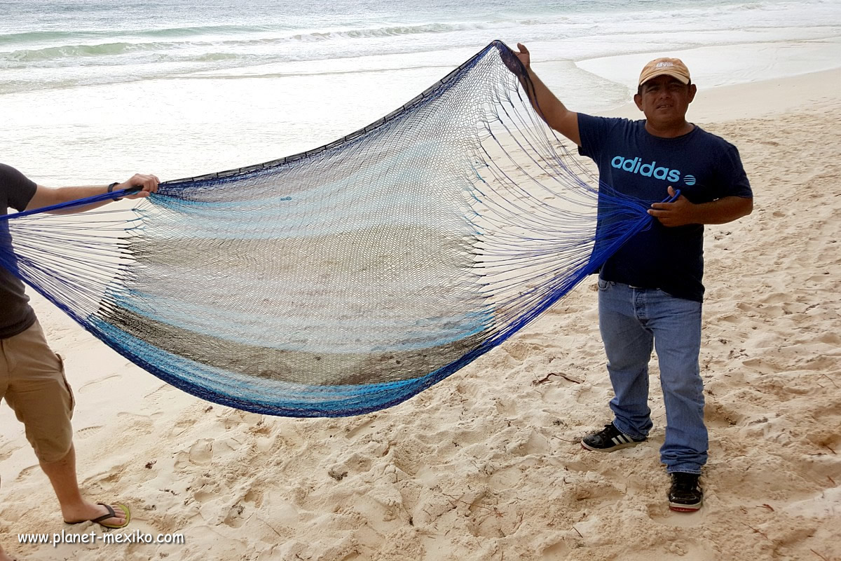 Verkäufer an einem mexikanischen Strand