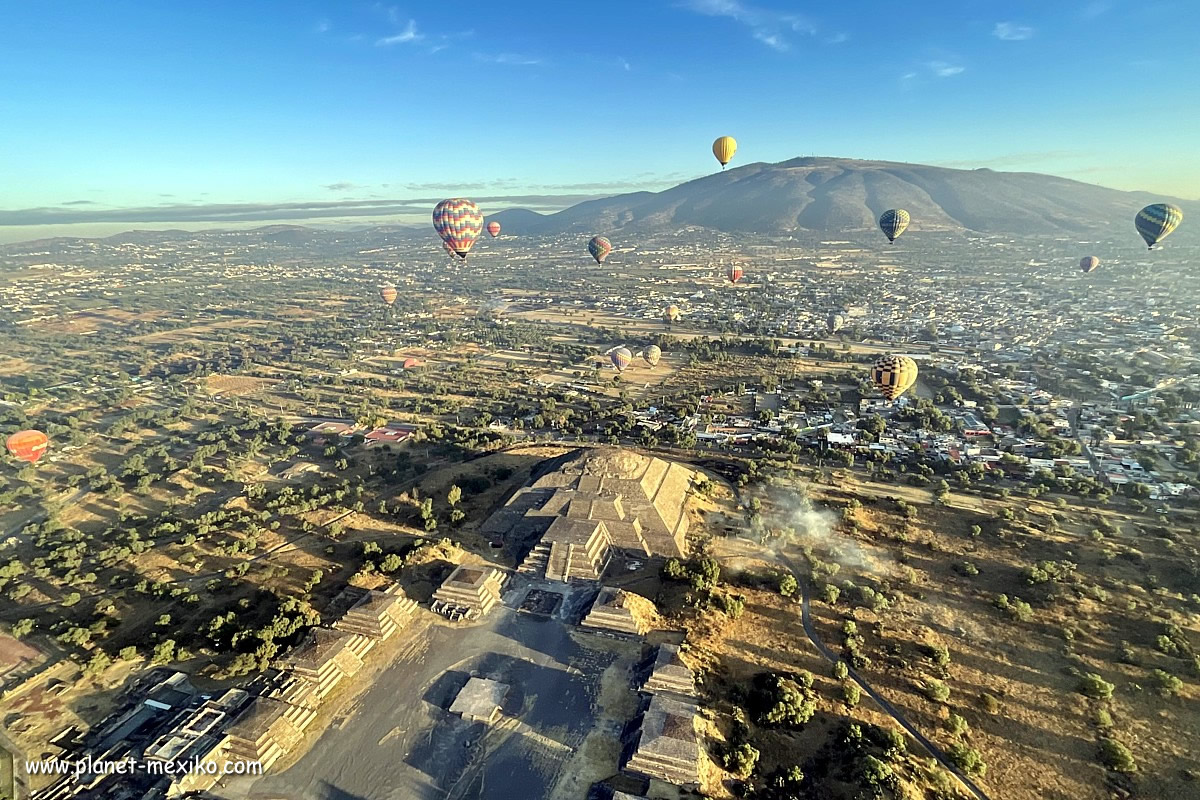 Heissluftballonfahrt über Teotihuacan