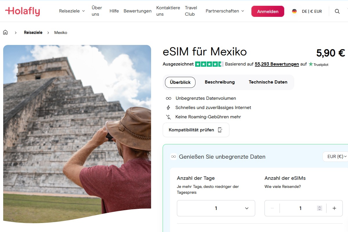 Holafly eSIM für deine Mexiko-Reise kaufen