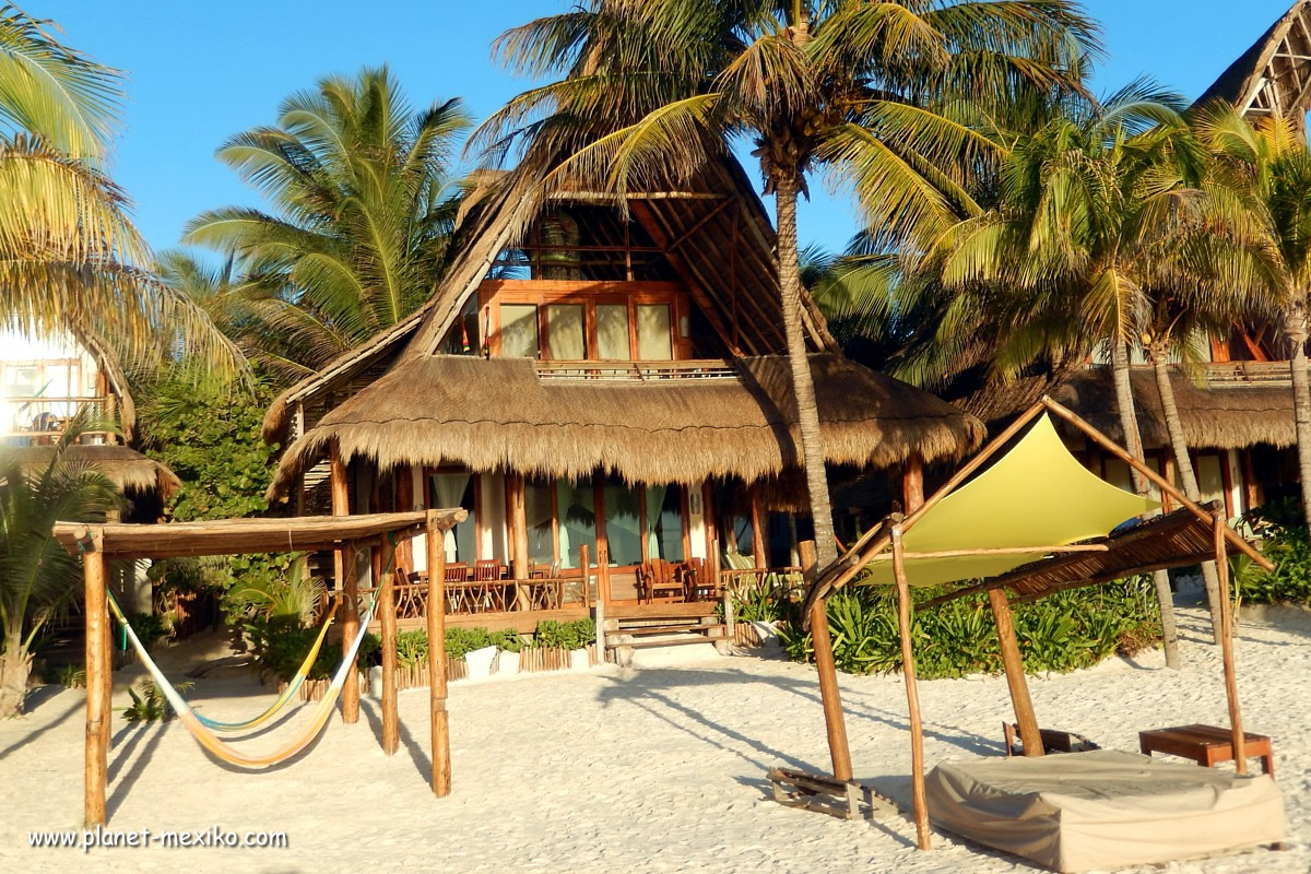 Hotel an der Playa von Tulum