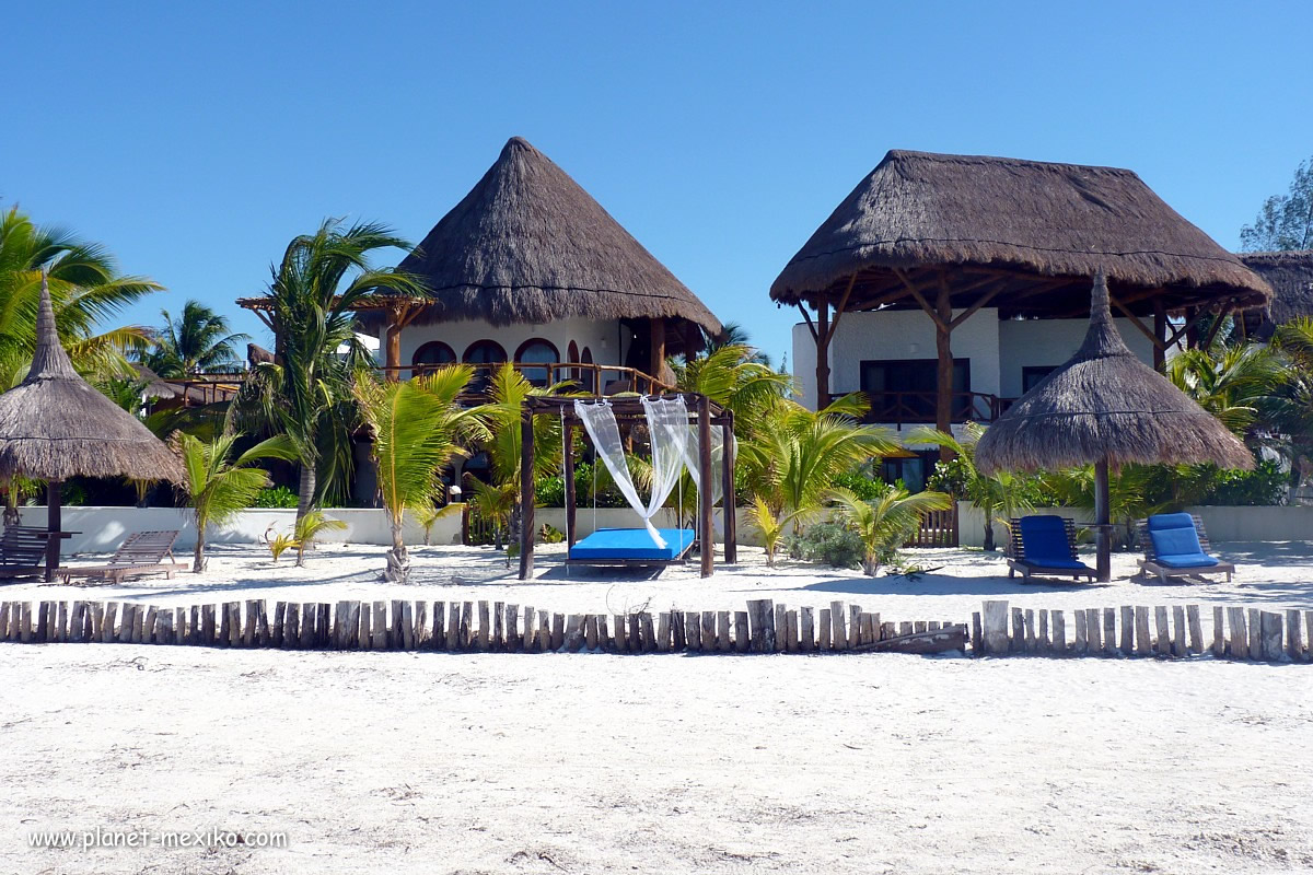 Hotel am Strand auf der Insel Holbox