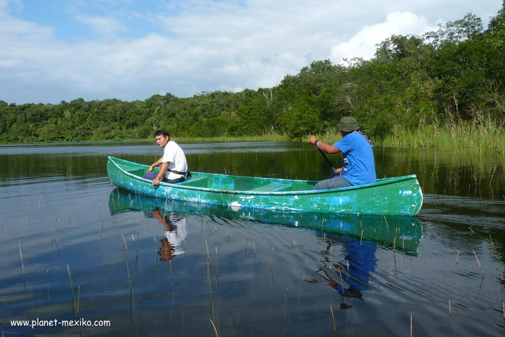 Outdoor mit dem Kanu in Yucatán