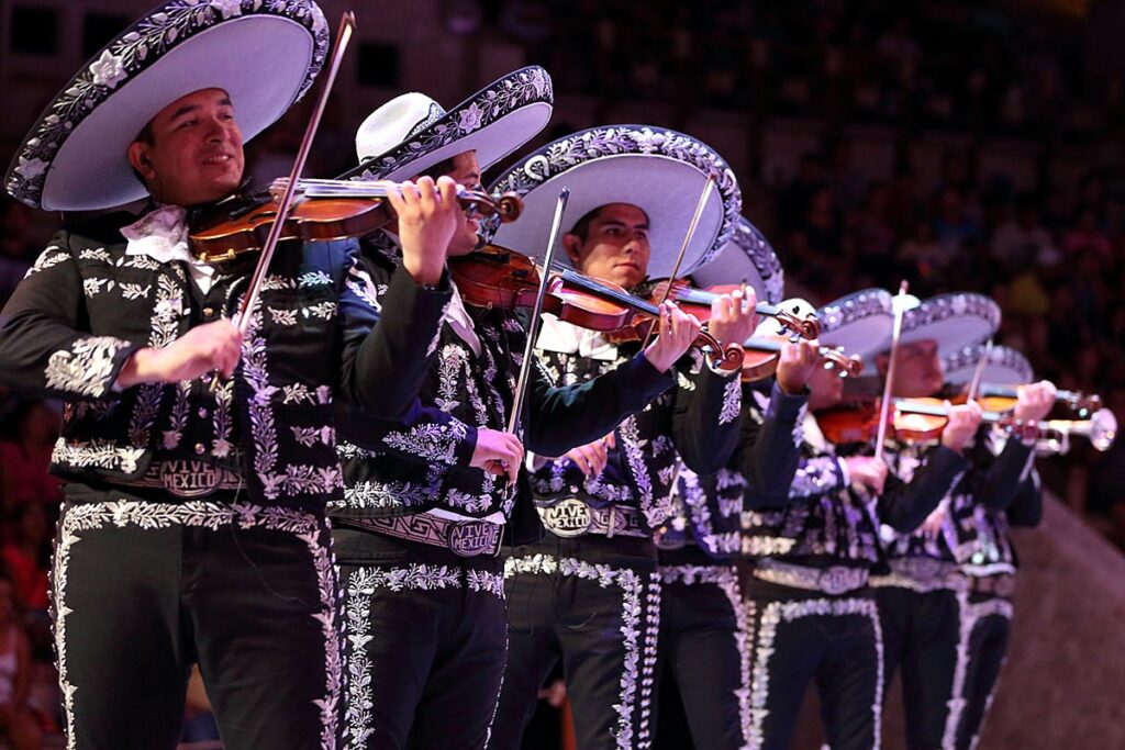 Konzert der Mariachis in Mexiko