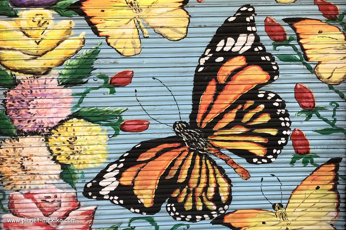 Kunstwerk mit Monarch Schmetterling