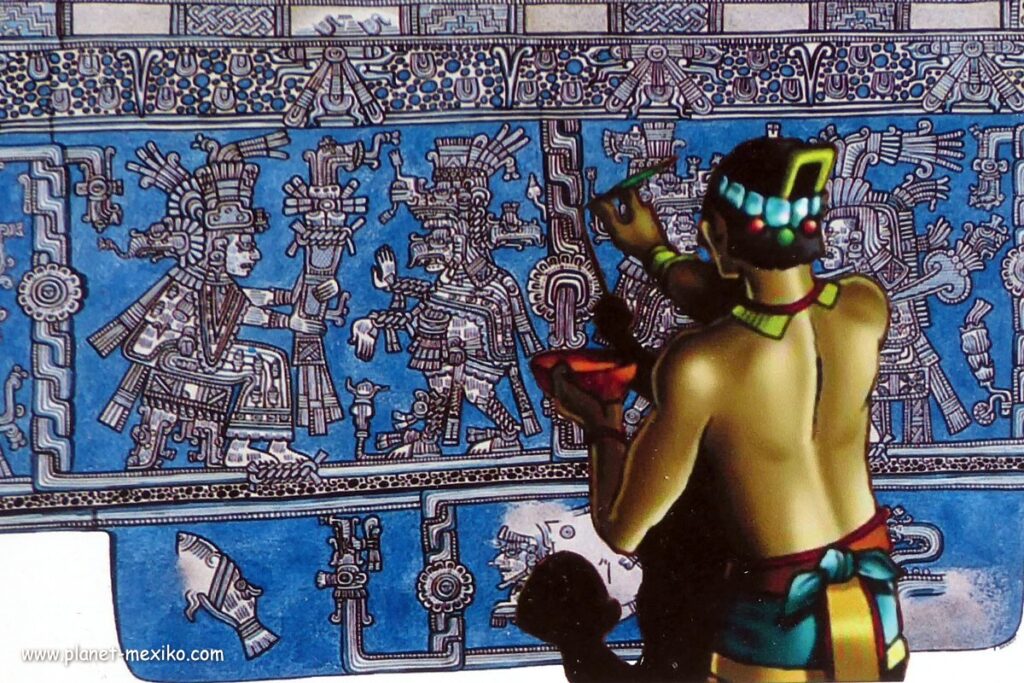 Maya Schrift, Hieroglyphen, Zahlen und Mathematik