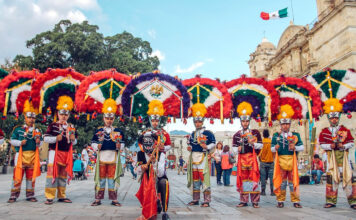 Mexikaner am Guelaguetza Festival in Oaxaca