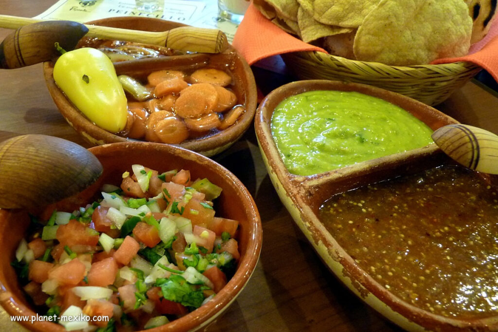 Mexikanische Sauce und Zutaten