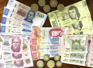 Die Währung in Mexiko ist der mexikanische Peso