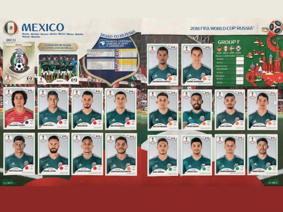 Mexikanische Nationalspieler Panini-Album