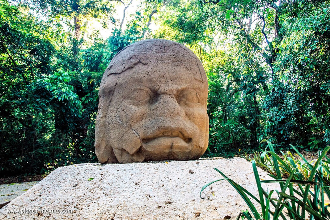 Villahermosa Kolossale Steinköpfe von La Venta Mexiko