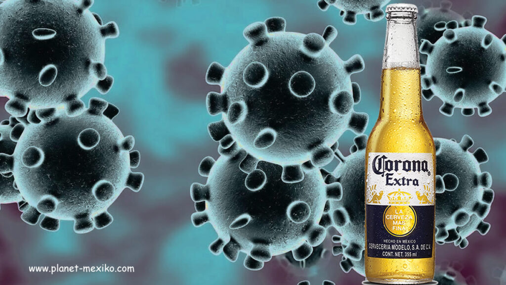 Corona-Virus und Corona-Bier Assoziation