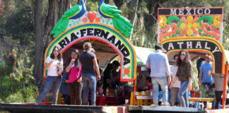 Xochimilco schwimmende Gärten der Azteken in Mexiko-Stadt