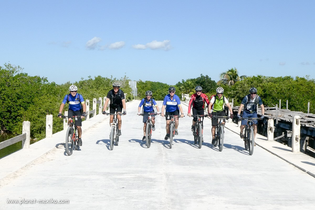 Radfahrer in Yucatan im südlichen Mexiko