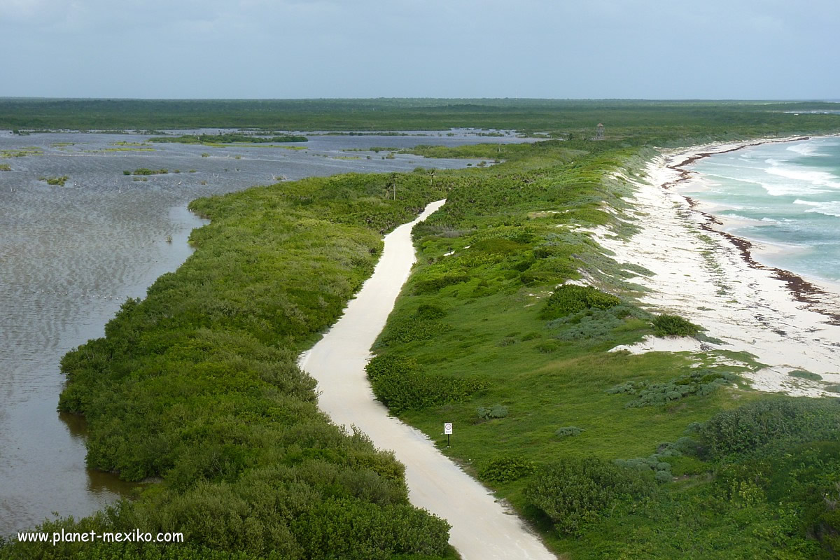 Fahrrad-Route auf der Insel Cozumel