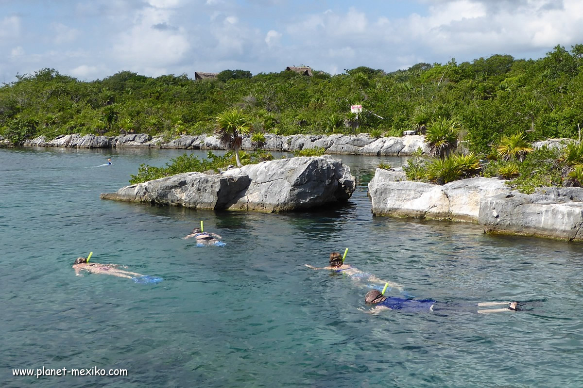 Sport und Aktiv beim Schnorcheln in Cancun