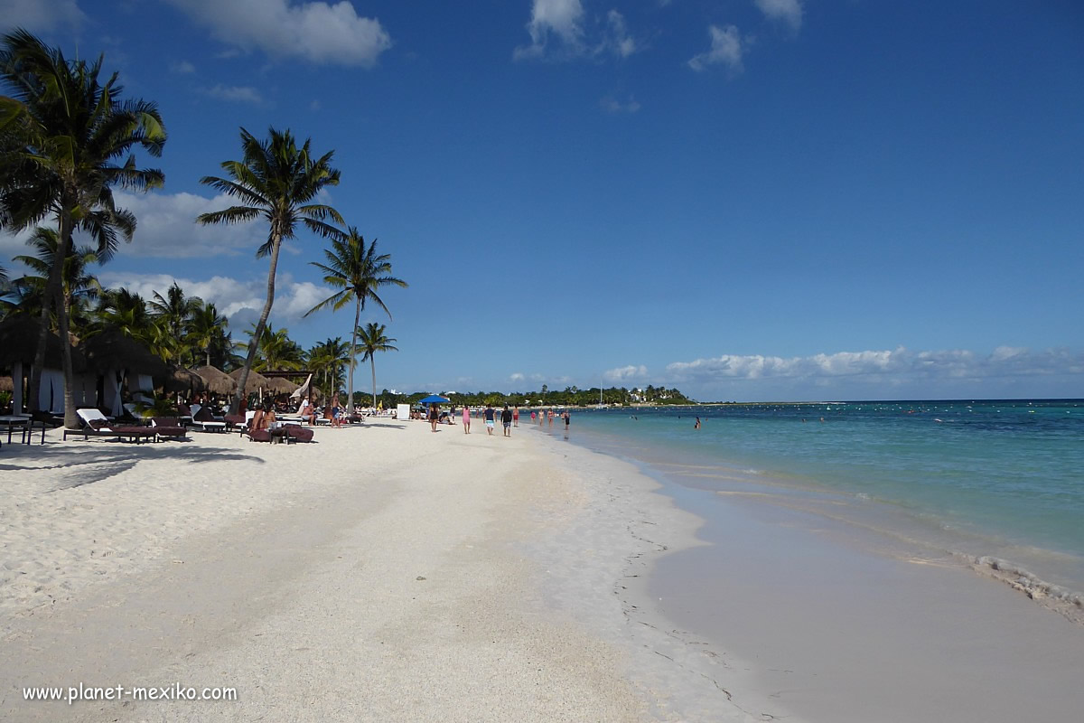 Strand von Akumal in Yucatán