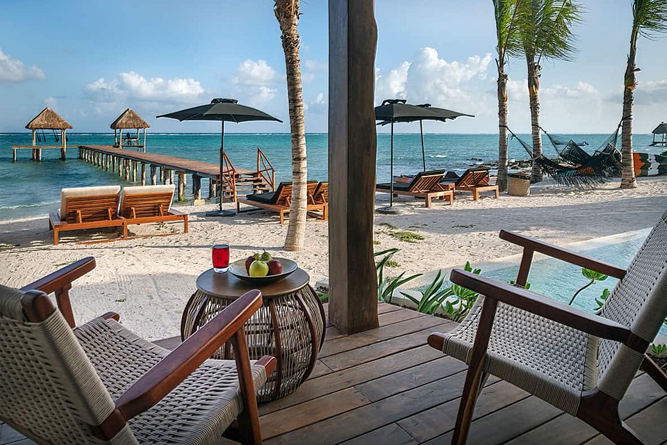 Strand beim Hotel Nerea in Mexikos Karibik