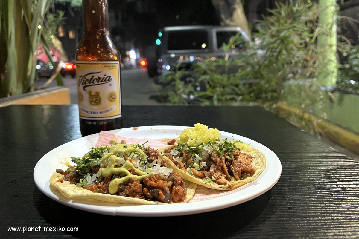 Tacos Essen in Colonia Roma in Mexiko City