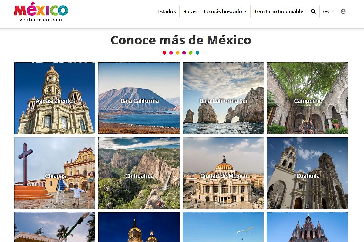 Tourismusamt offizielle Website visitmexico.com