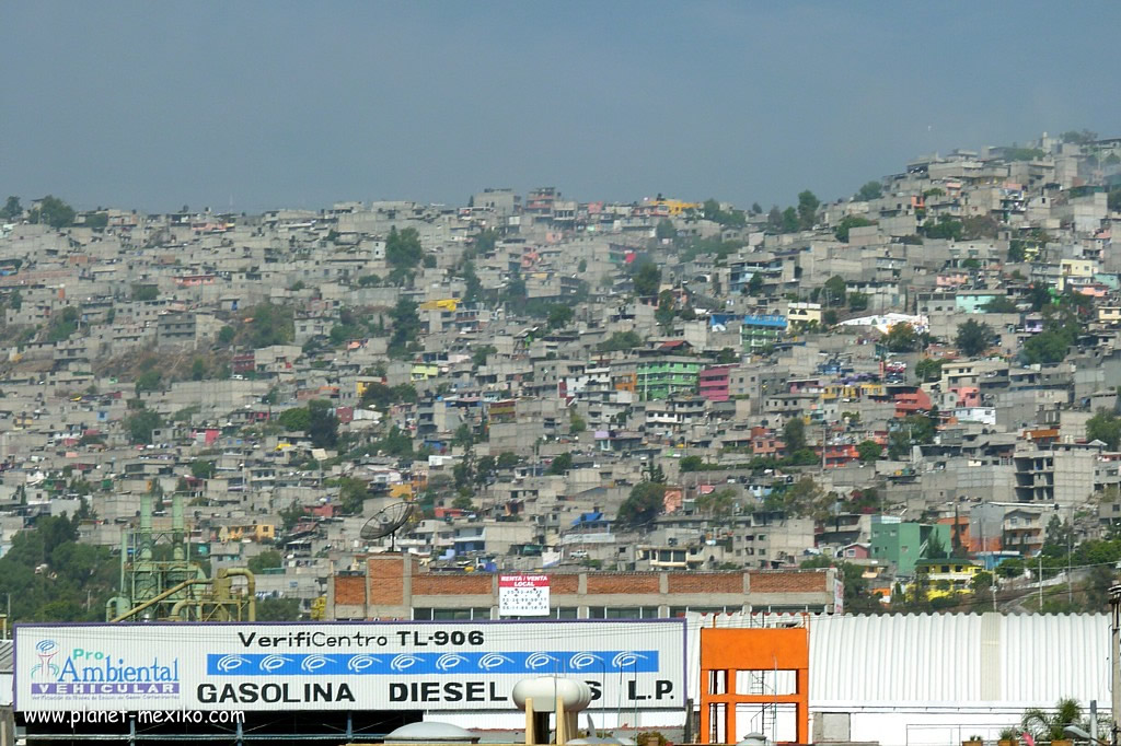 Slums und Vorort in Mexiko City