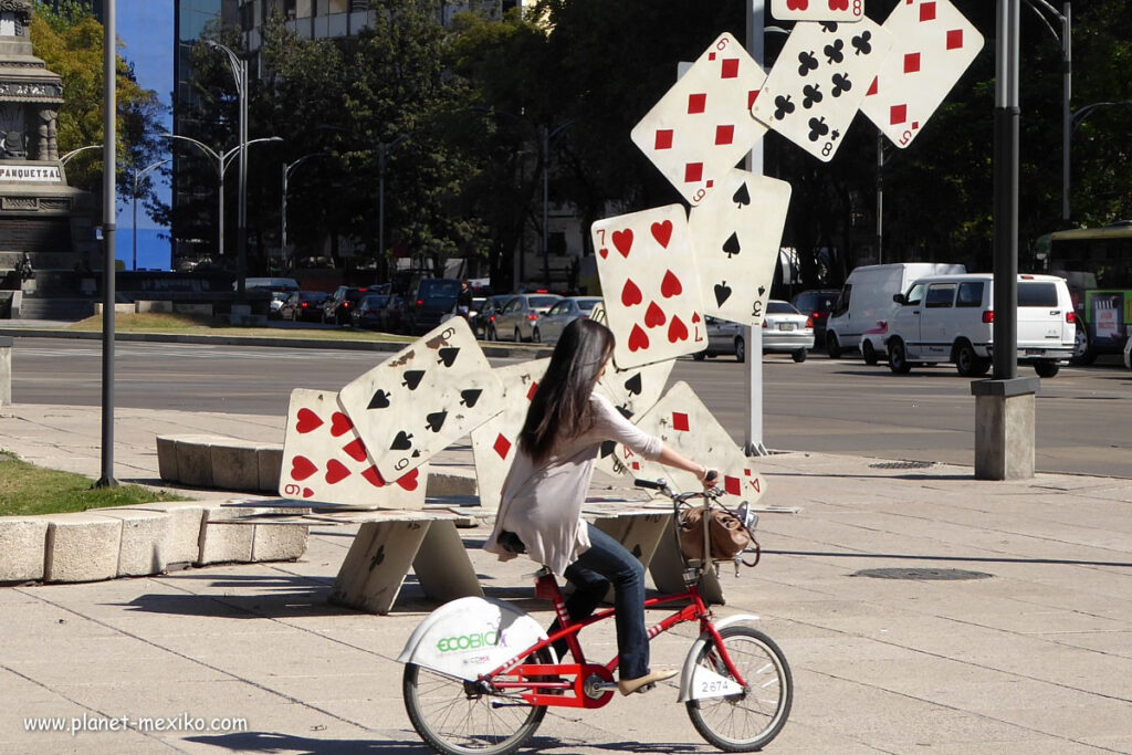 Mit dem Fahrrad auf dem Paseo Reforma und Zona Rosa